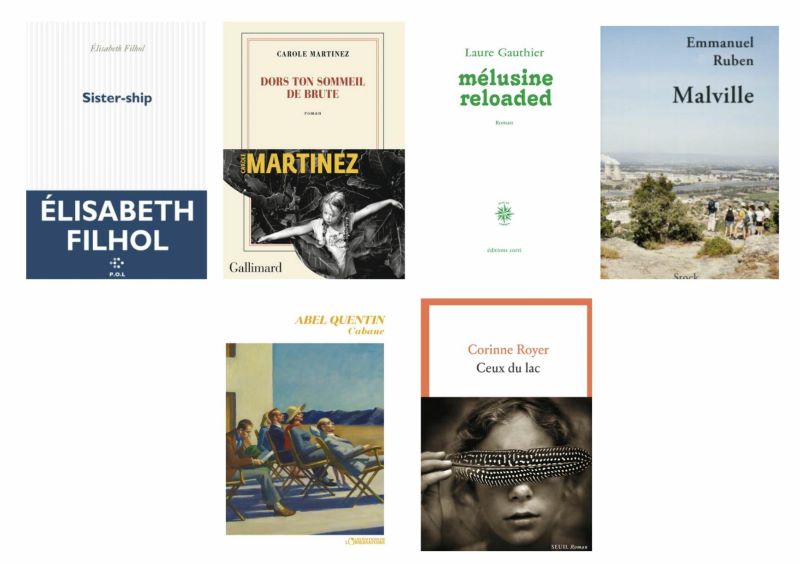 couverture des six livres en lice