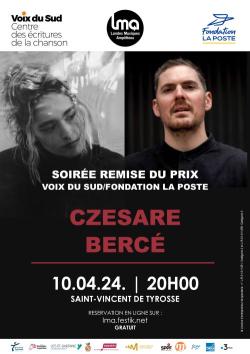 Affiche de la soirée remise du Prix avec photo des deux lauréats
