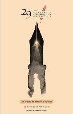 Affiche du festival, une plume de stylo dessinée à l'encre de chine
