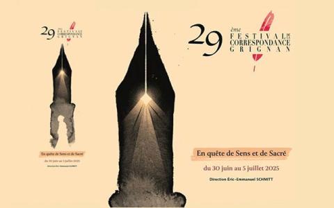 Visuel du festival avec dessin à l'encre d'une plume