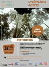 Affiche de Lycéens et Lycéennes poètes avec photo d'arbres